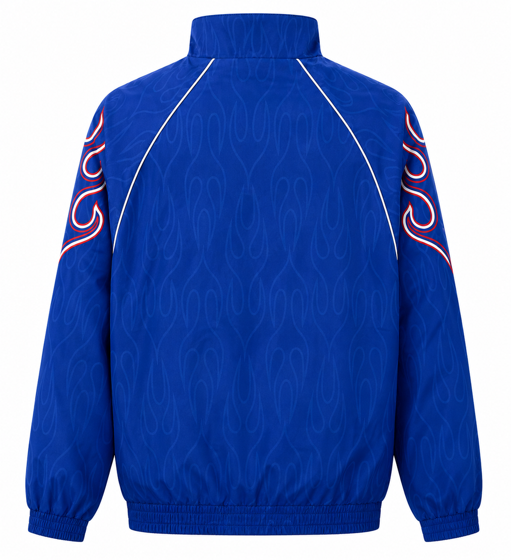 Cortavientos Reversible Retro Japón - Blanco/Azul