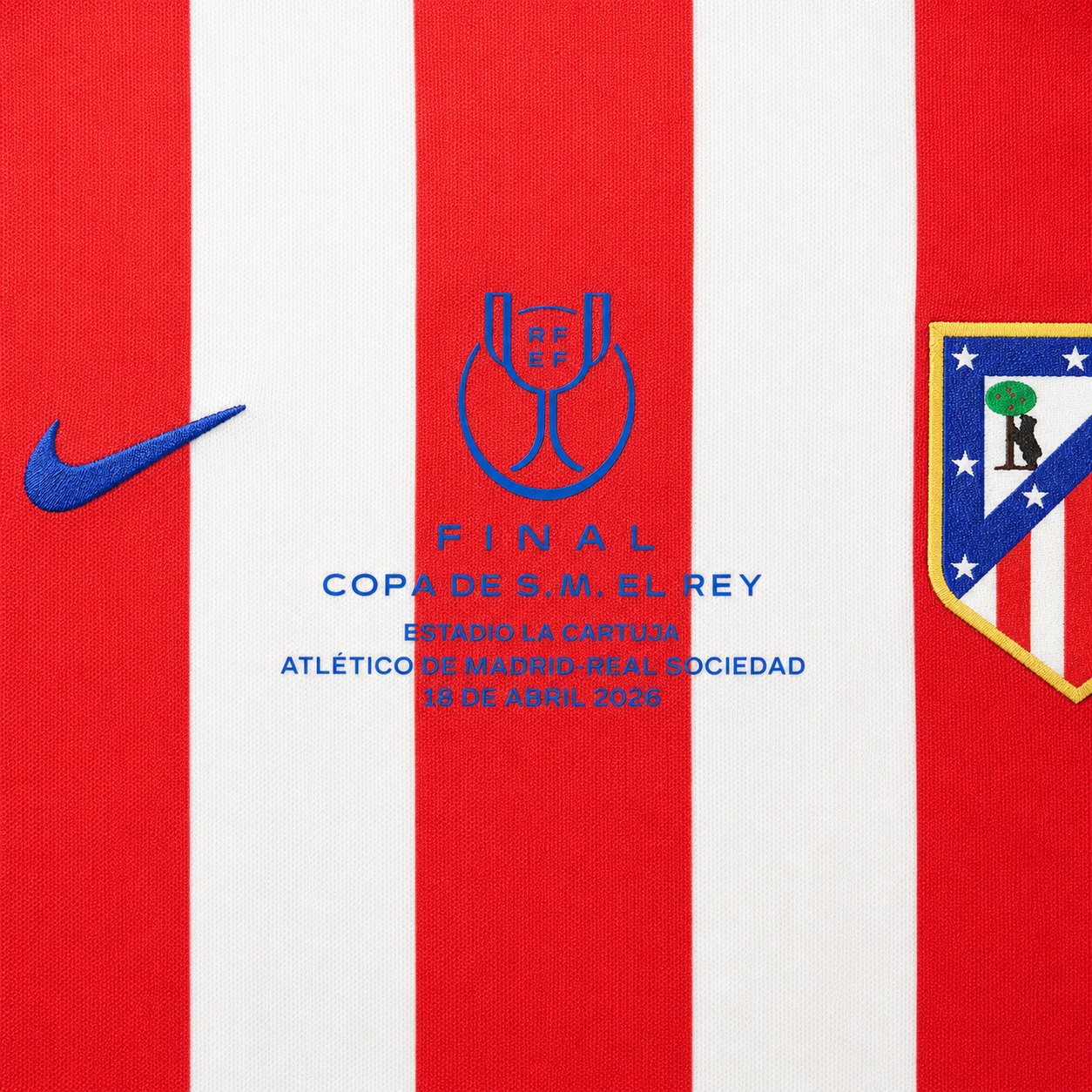 Camiseta Atlético de Madrid - Edición Final Copa del Rey 2026