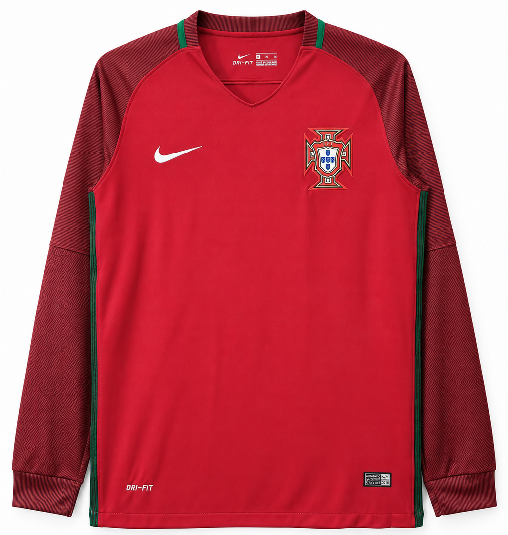 Camiseta Retro Portugal 2016 - 1ª Equipación Manga Larga
