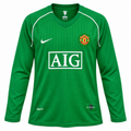 Camiseta Retro Manchester United 2007/08 - Edición Especial Verde Manga Larga