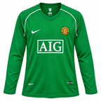 Camiseta Retro Manchester United 2007/08 - Edición Especial Verde Manga Larga