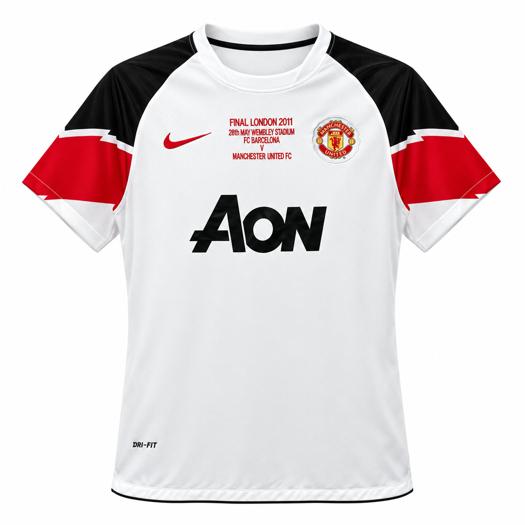 Camiseta Retro Manchester United 2010/11 - 2ª Equipación Edición Final Champions League