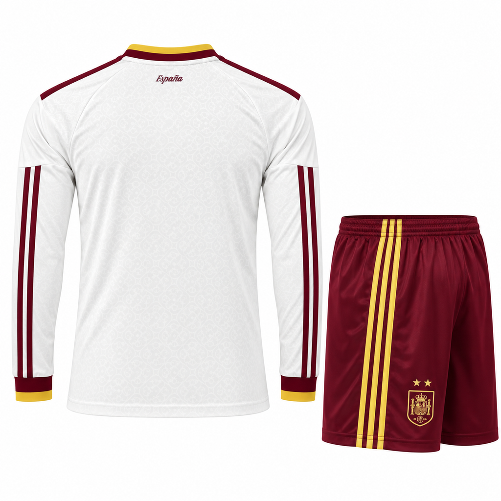 Conjunto Infantil España Mundial 2026 - 2ª Equipación Manga Larga