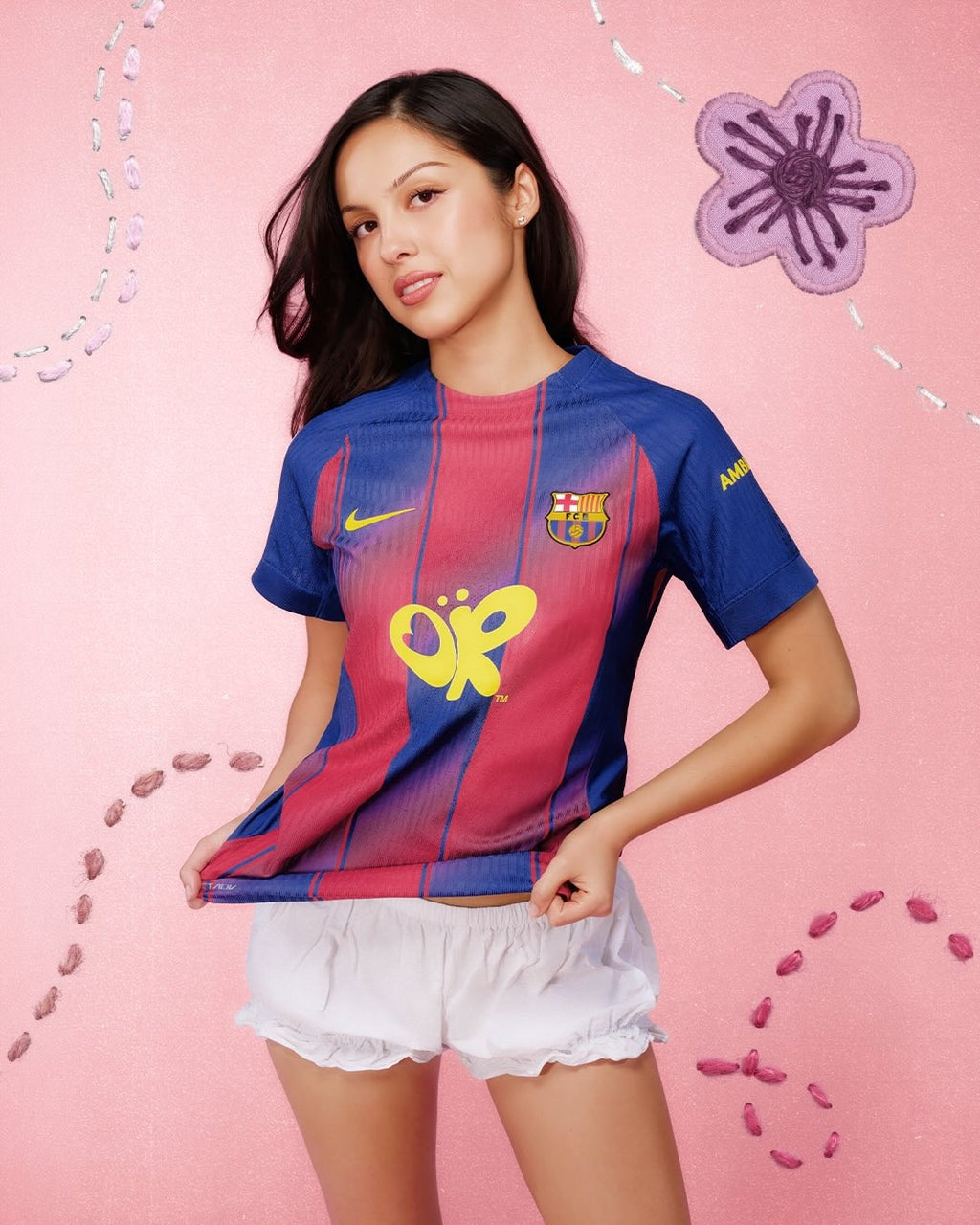 Camiseta Fc Barcelona Olivia Rodrigo 2025/26 - 1ª Equipación Edición Cantante