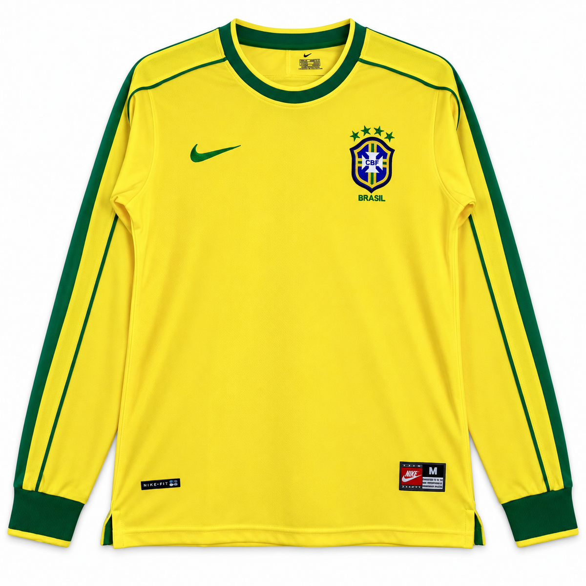 Camiseta Retro Brasil 1998 - 1ª Equipación Manga Larga