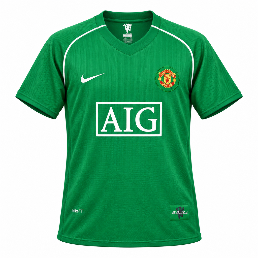Camiseta Retro Manchester United 2007/08 - Edición Especial Verde