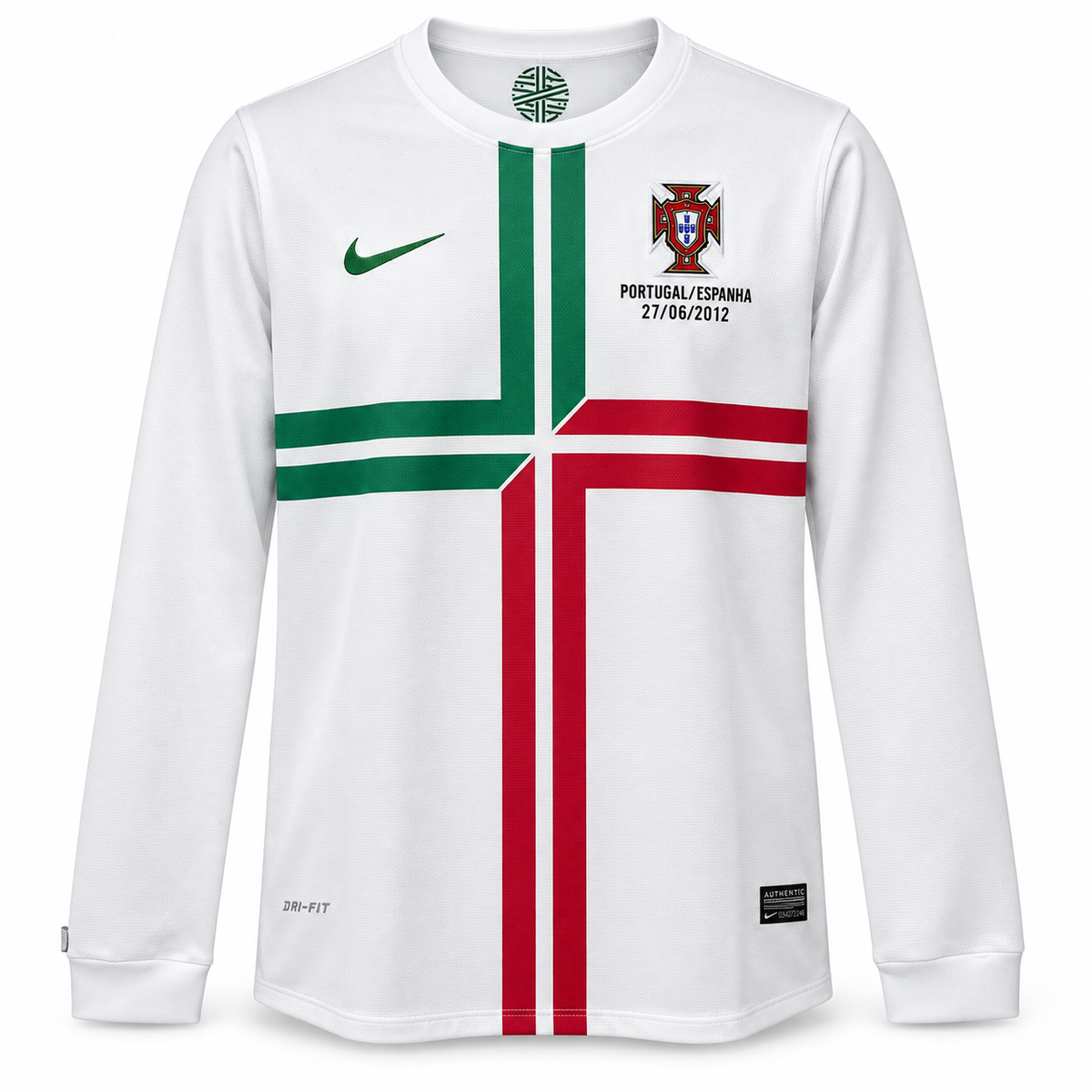 Camiseta Retro Portugal 2012 - 2ª Equipación Manga Larga