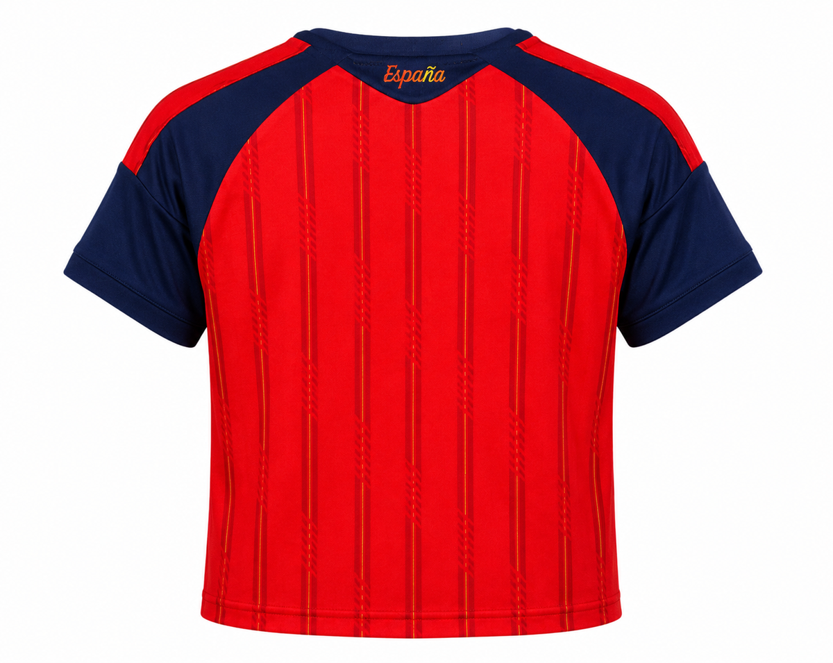 Crop Top Mujer España Mundial 2026 - 1ª Equipación (2 Estrellas)