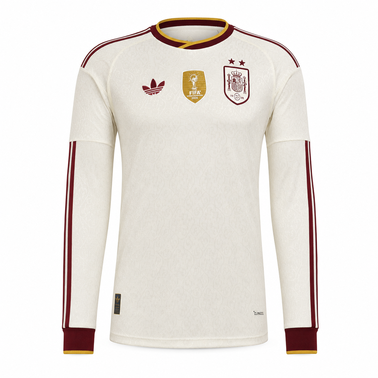 Camiseta España Mundial 2026 - 2ª Equipación Manga Larga (2 Estrellas)