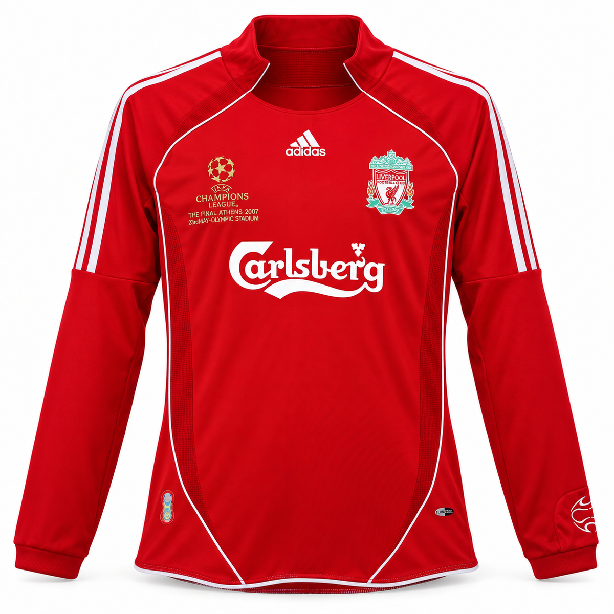 Camiseta Retro Liverpool 2007/08 - Edición Final Champions League Manga Larga
