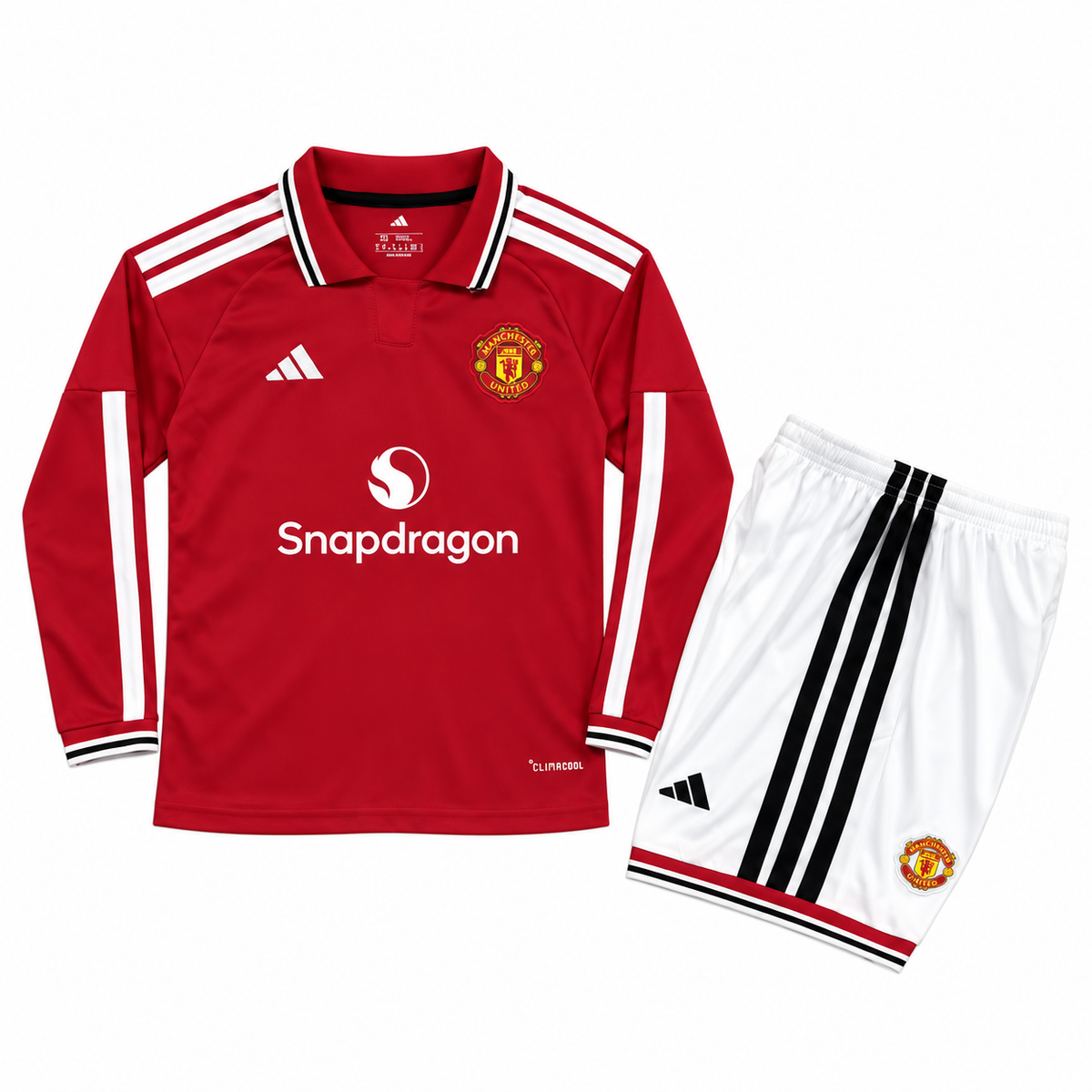 Conjunto Infantil Manchester United 2026/27 - 1ª Equipación Manga Larga