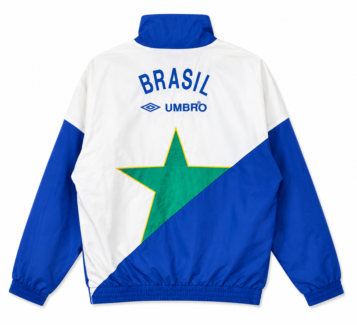 Cortavientos Retro Brasil - Azul/Amarillo/Verde