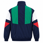 Cortavientos Retro Italia - Azul Marino/Verde