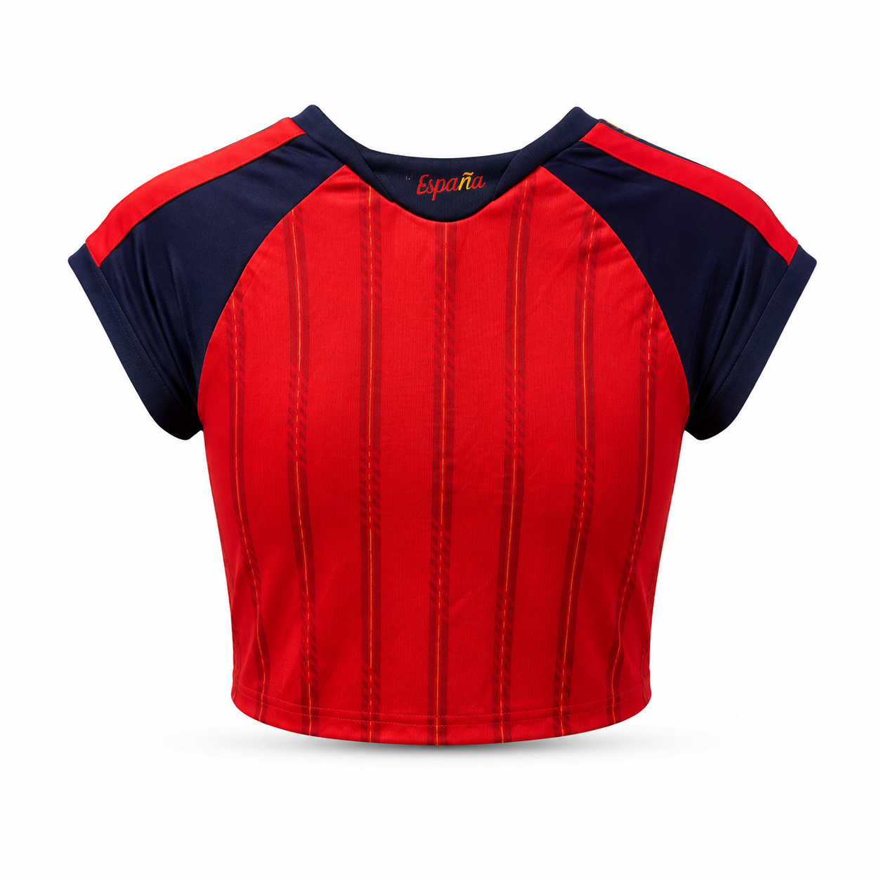 Crop Top Mujer España Mundial 2026 - 1ª Equipación (2 Estrellas)