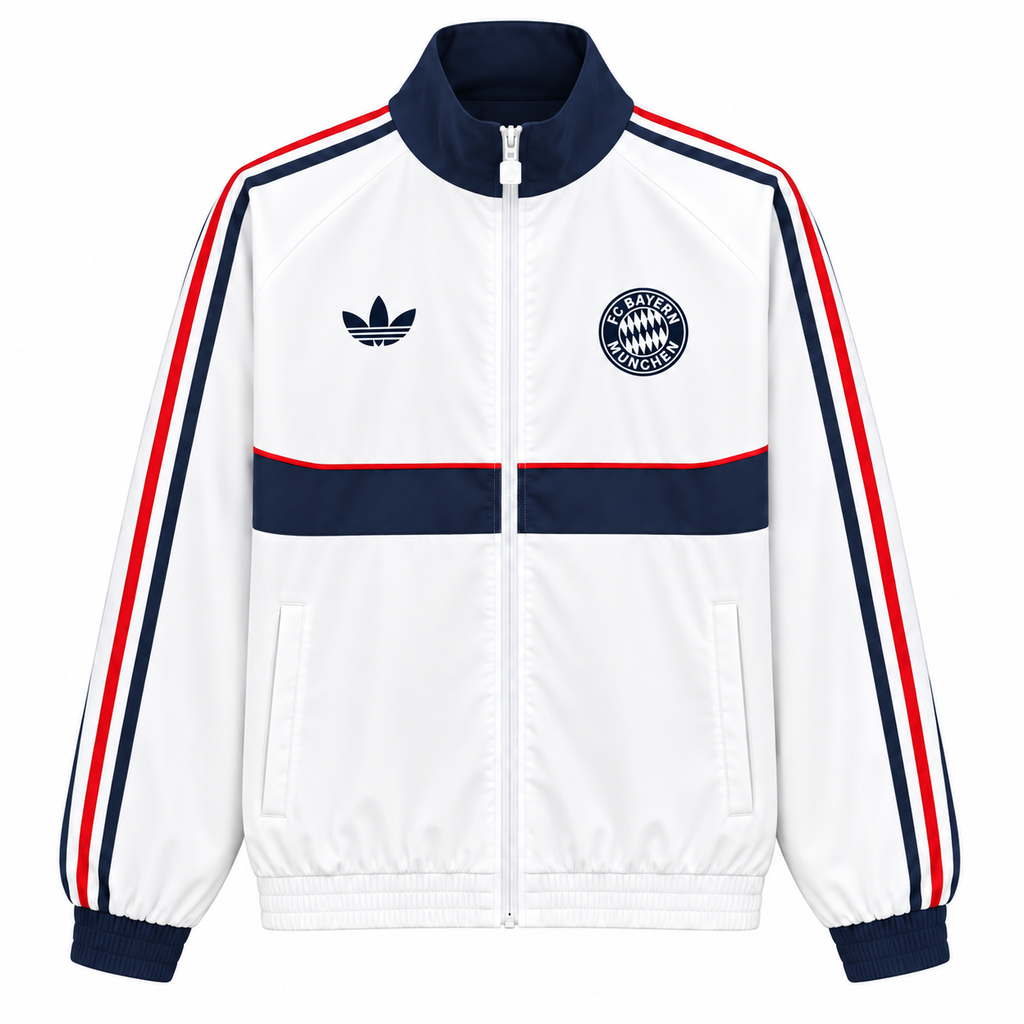 Cortavientos Retro Bayern Múnich - Blanco