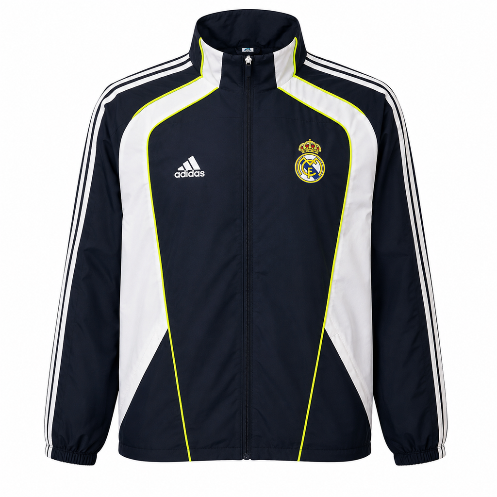 Cortavientos Retro Real Madrid - Marino y Blanco