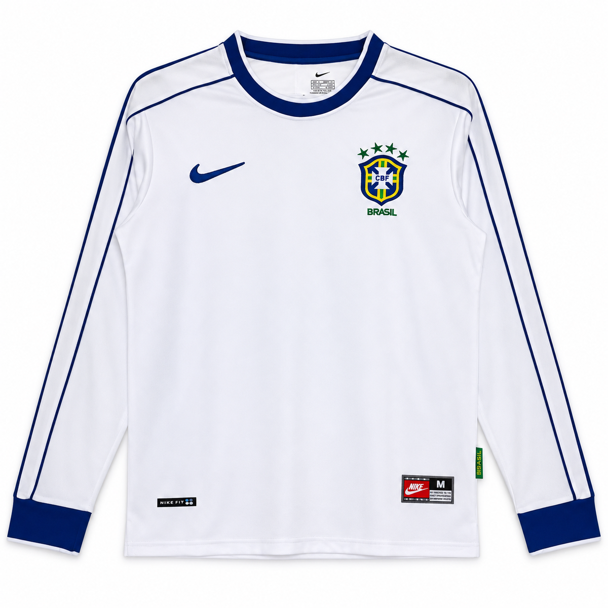 Camiseta Retro Brasil 1998 - Alternativa Manga Larga