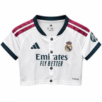 Crop Top Mujer Real Madrid 2026/27 - 1ª Equipación (Con Botones) - Frontal