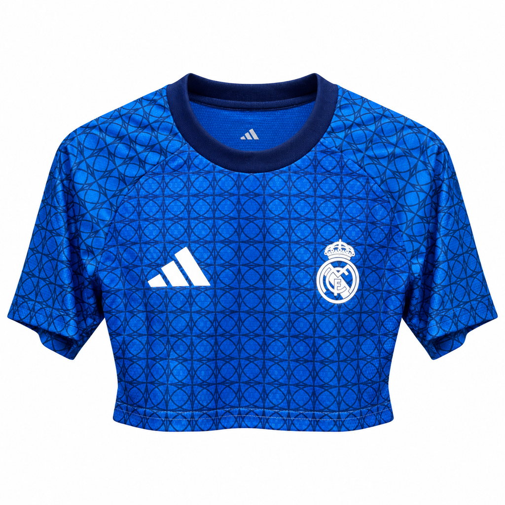 Crop Top Mujer Pre-Partido Real Madrid 2026/27 - Frontal