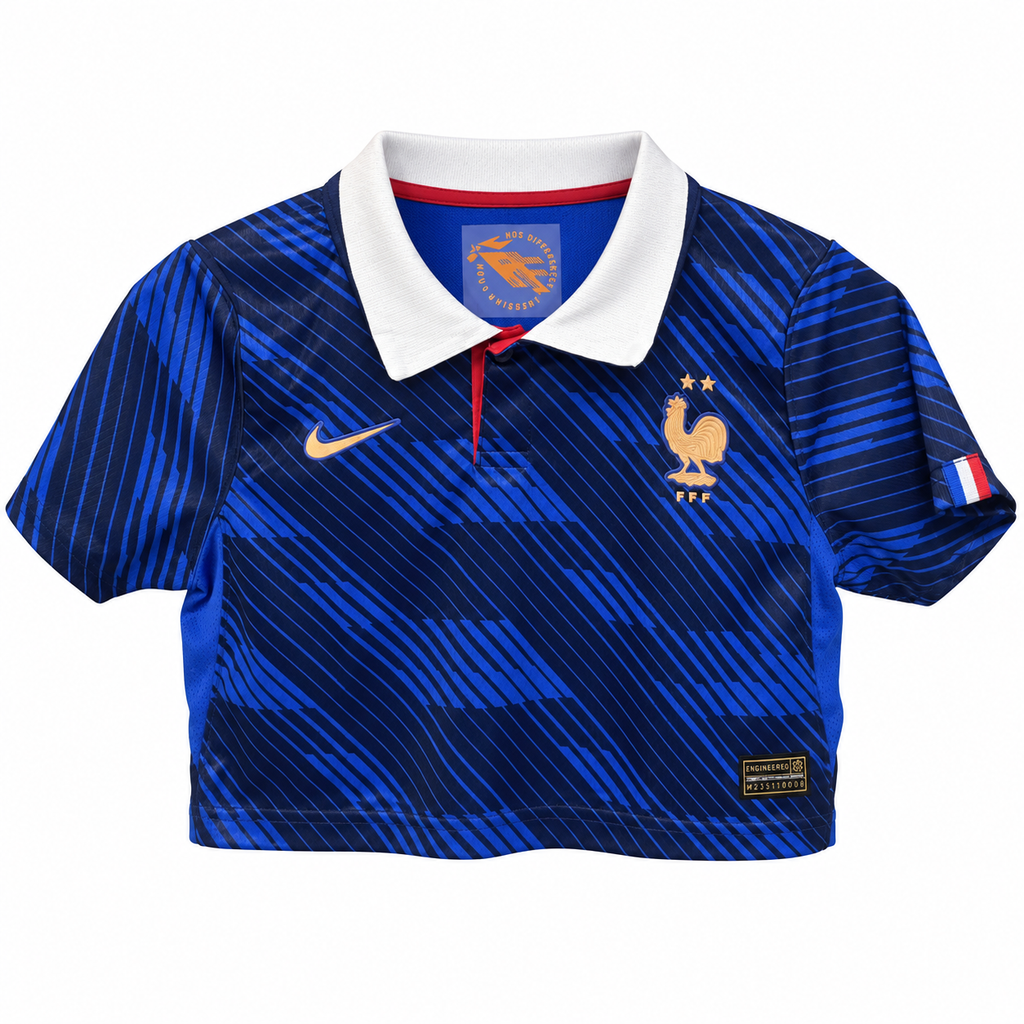 Crop Top Mujer Francia Mundial 2026 - 1ª Equipación - Frontal
