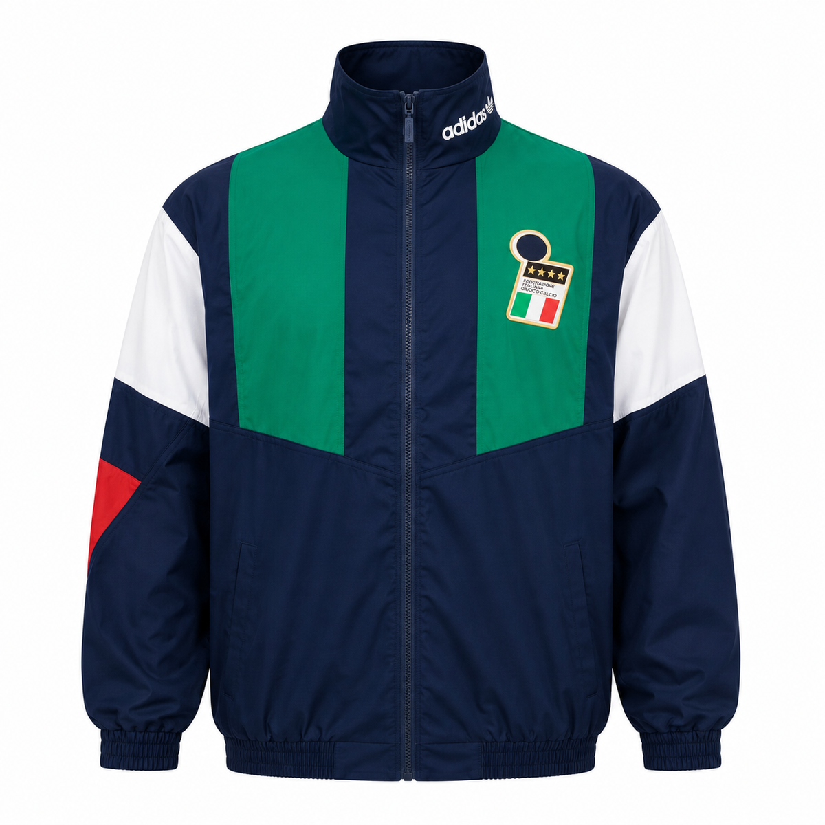 Cortavientos Retro Italia - Azul Marino/Verde