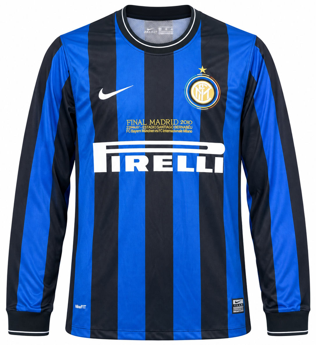 Camiseta Retro Inter Milán 2010 - Edición Final Champions League Manga Larga