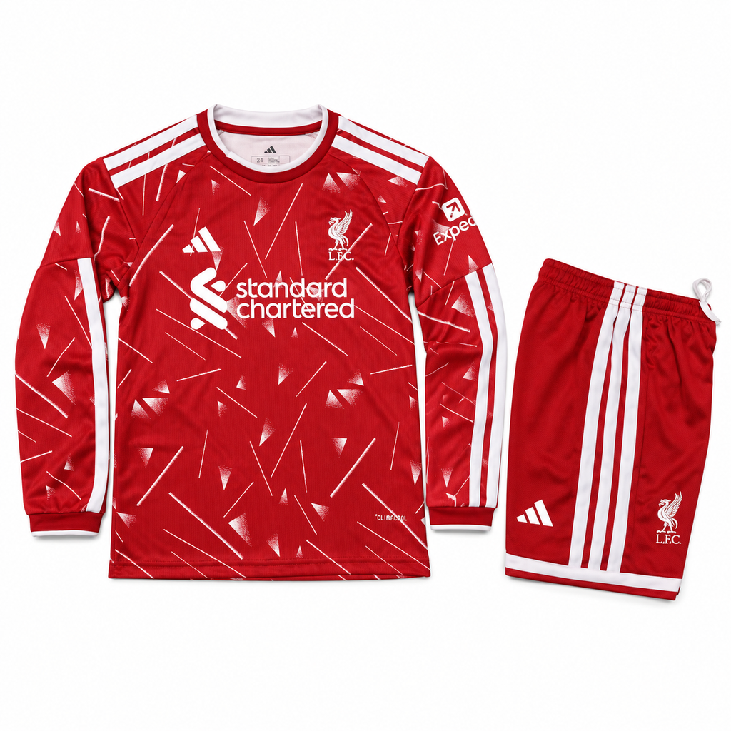 Conjunto Infantil Liverpool Fc 2026/27 - 1ª Equipación Manga Larga