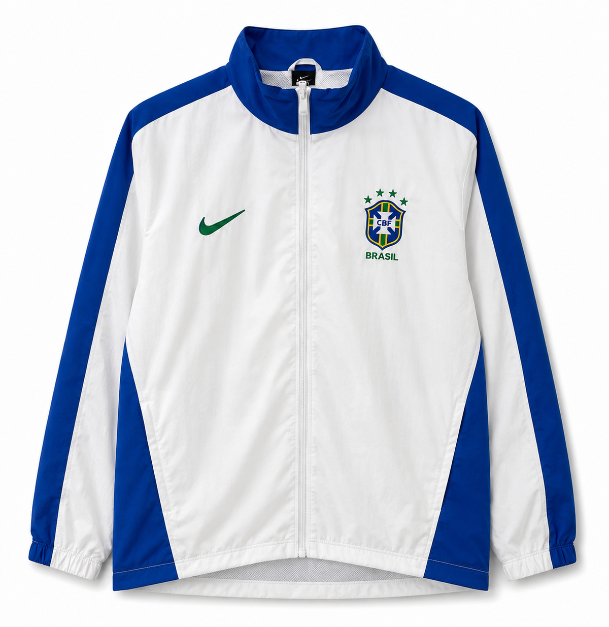 Cortavientos Brasil Retro - Blanco y Azul