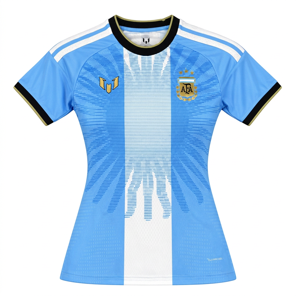 Camiseta Mujer Argentina - Edición Especial Despedida Messi (Celeste)