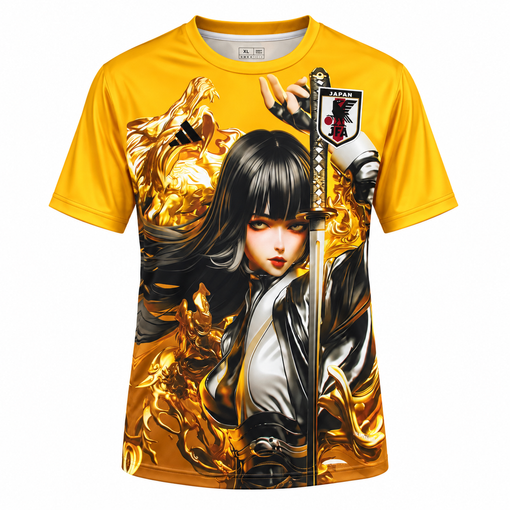 Camiseta Japón - Edición Especial (Samurái Dorada) - Frontal