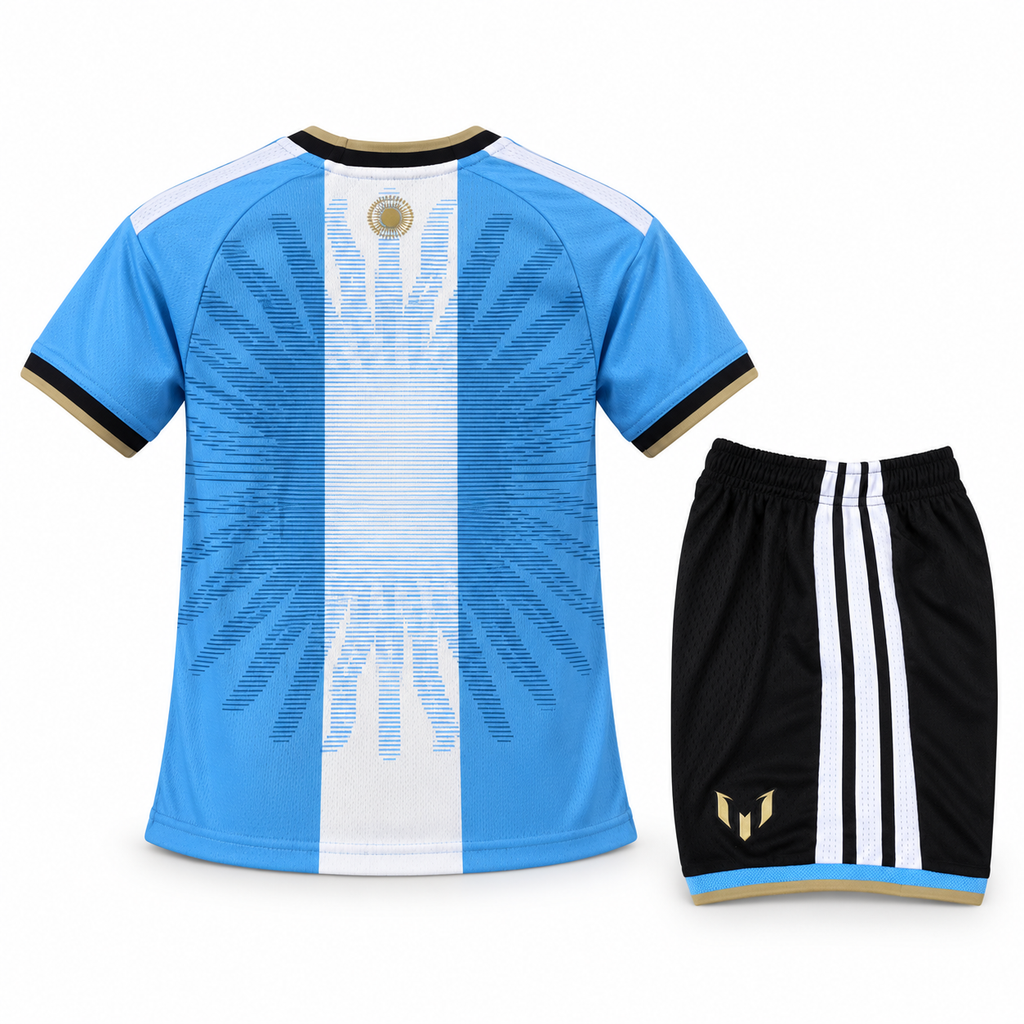 Conjunto Infantil Argentina - Edición Especial Despedida Messi (Celeste) - Trasera