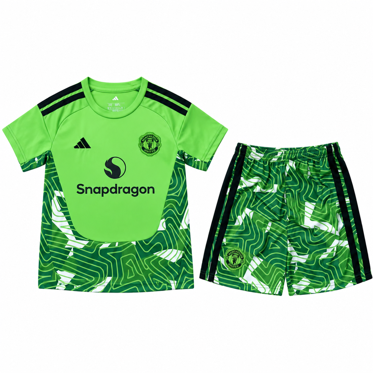 Conjunto Infantil Manchester United 2026/27 - 1ª Equipación Portero — Frontal