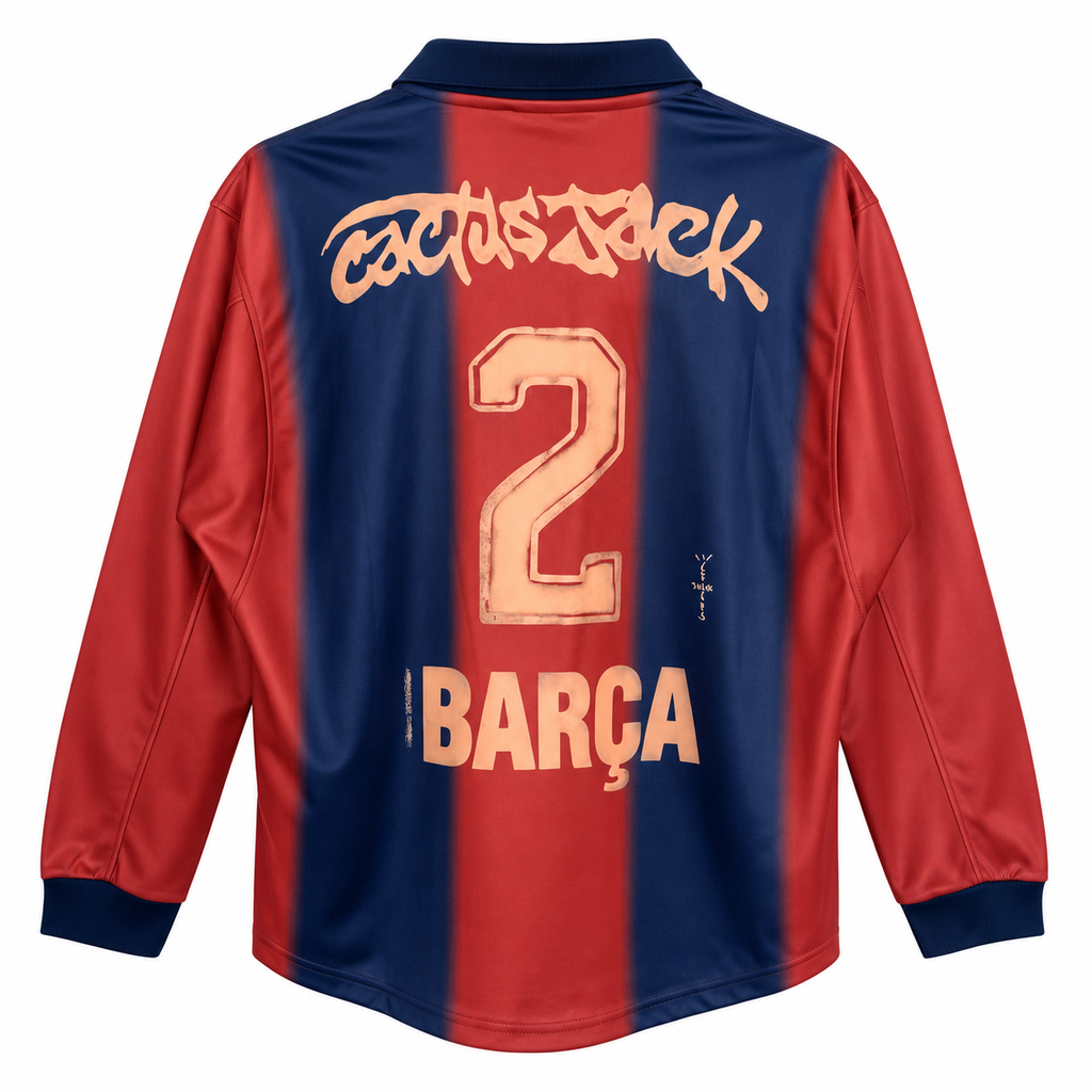 Camiseta FC Barcelona - Edición Especial Cactus Jack Manga Larga - Trasera