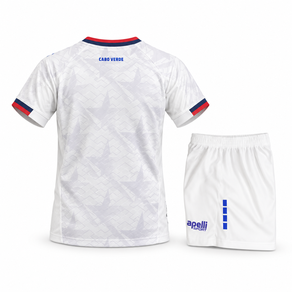 Conjunto Infantil Cabo Verde Mundial 2026 - 2ª Equipación - Trasera