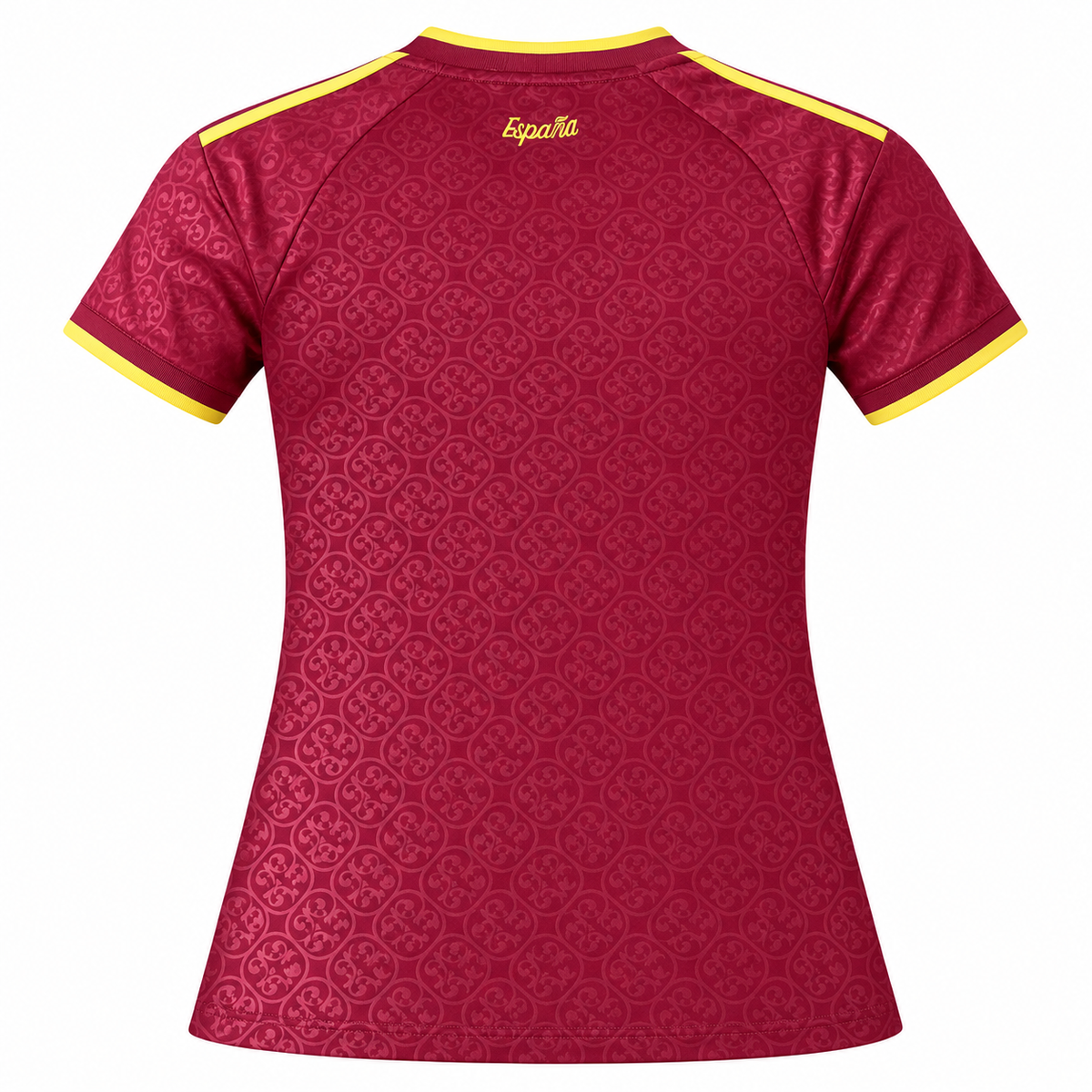 Camiseta Mujer España - Edición Especial Granate (2 Estrellas), trasera