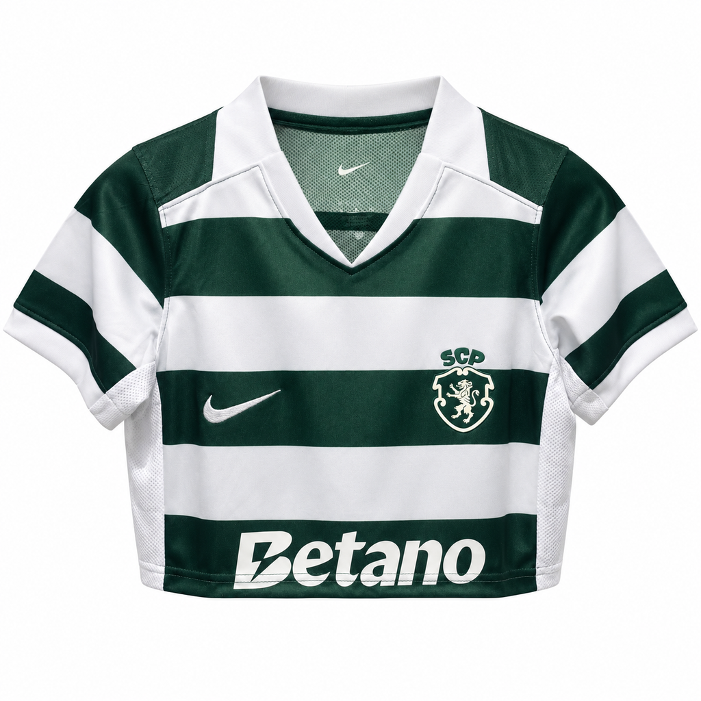 Crop Top Mujer Sporting CP 2026/27 - 1ª Equipación - Frontal