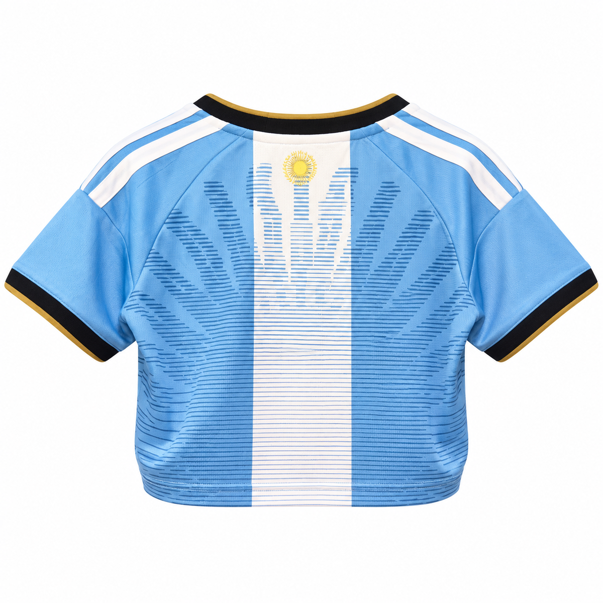 Crop Top Mujer Argentina - Edición Especial Messi (Celeste) - Trasera