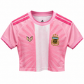Crop Top Mujer Argentina - Edición Especial Messi (Rosa) - Frontal