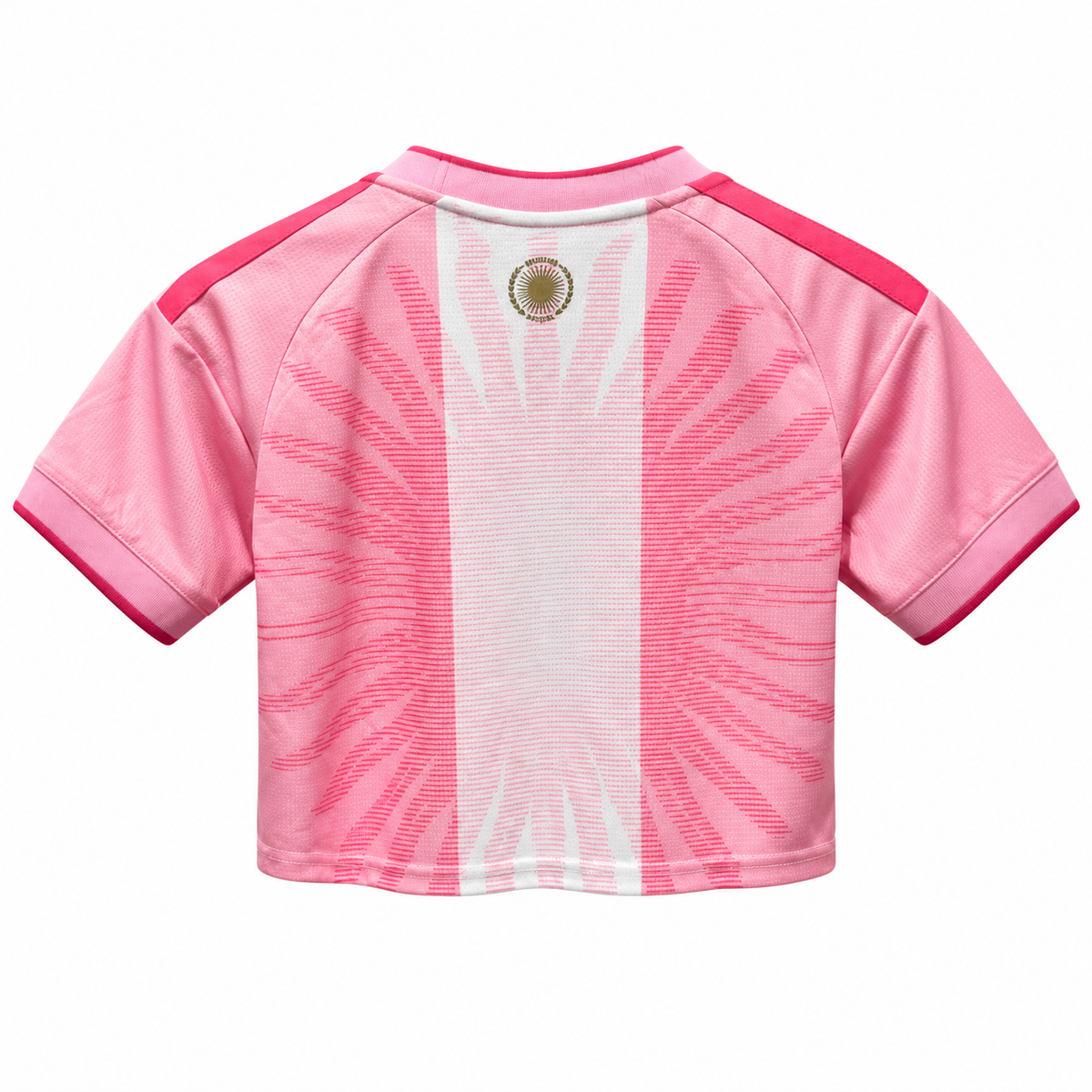 Crop Top Mujer Argentina - Edición Especial Messi (Rosa) - Trasera