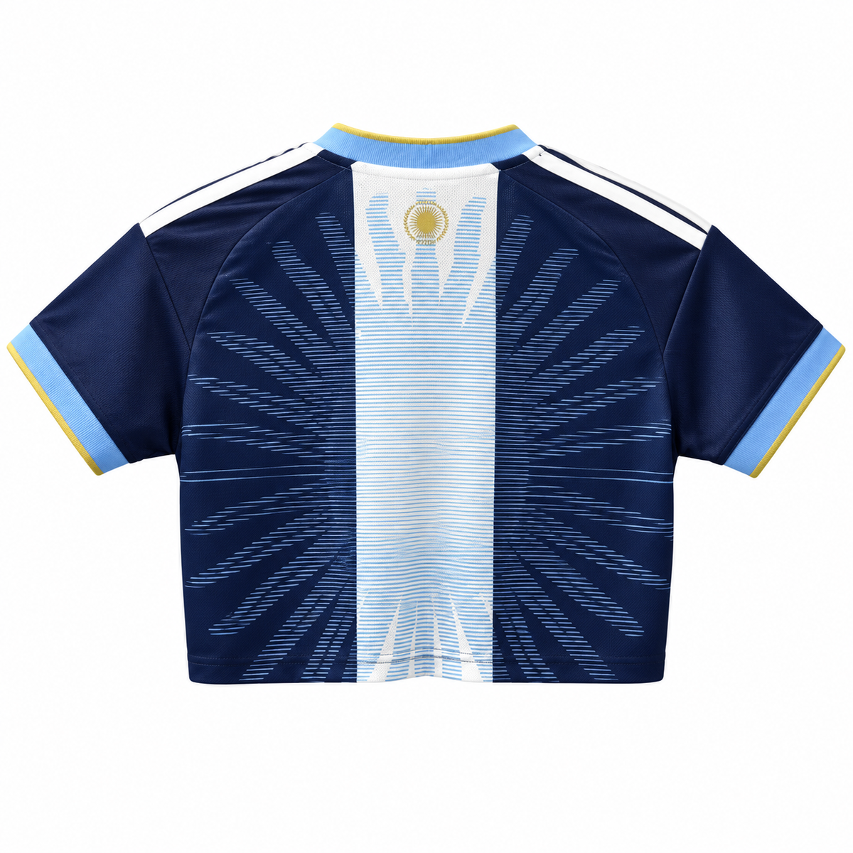 Crop Top Mujer Argentina - Edición Especial Messi (Azul Marino) - Trasera