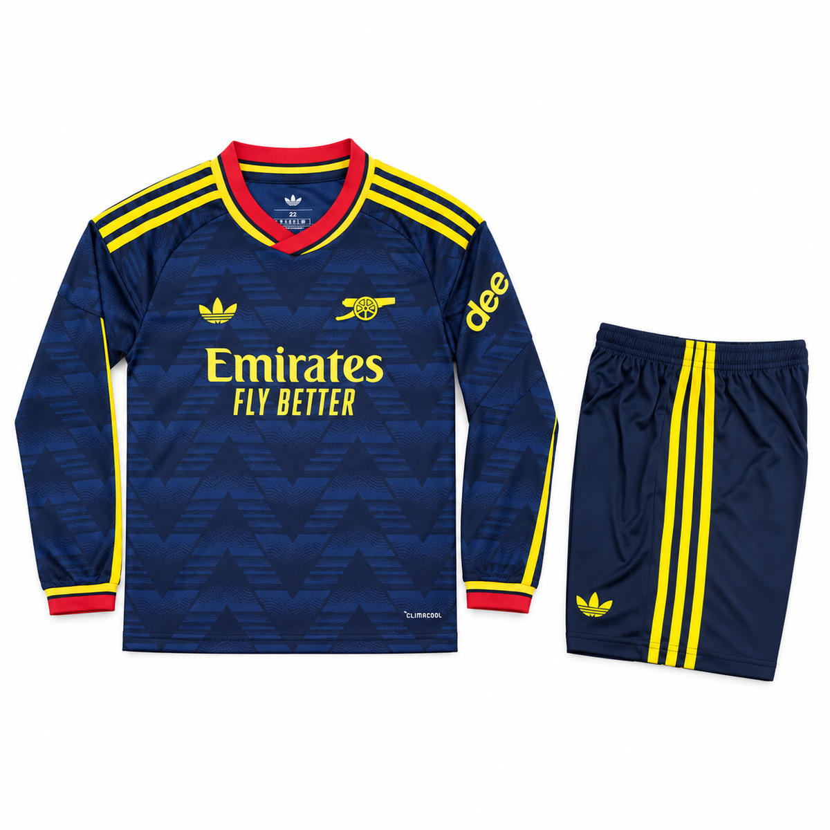 Conjunto Infantil Arsenal 2026/27 - 2ª Equipación Manga Larga - Frontal