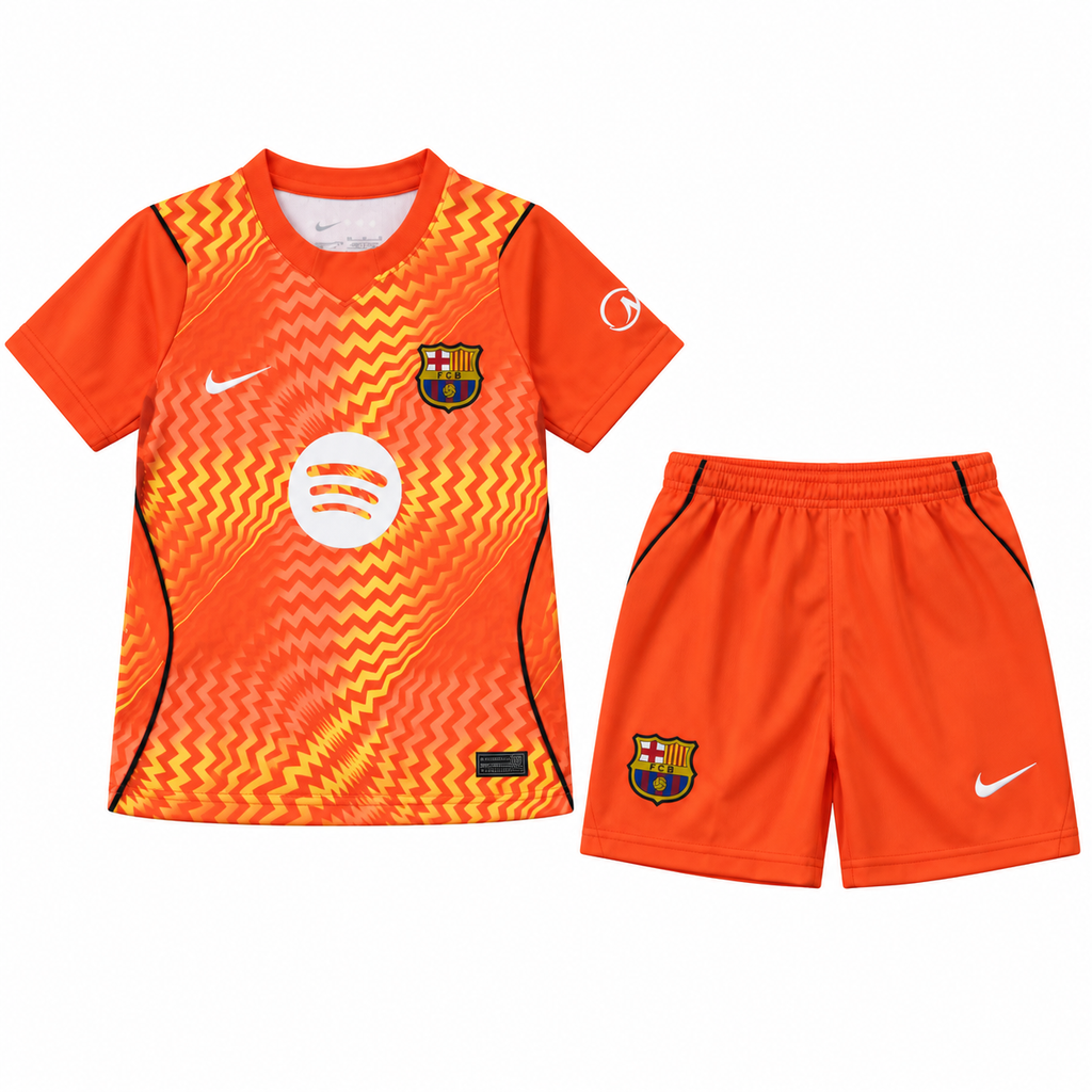 Conjunto Infantil FC Barcelona 2026/27 - 1ª Equipación Portero - Frontal
