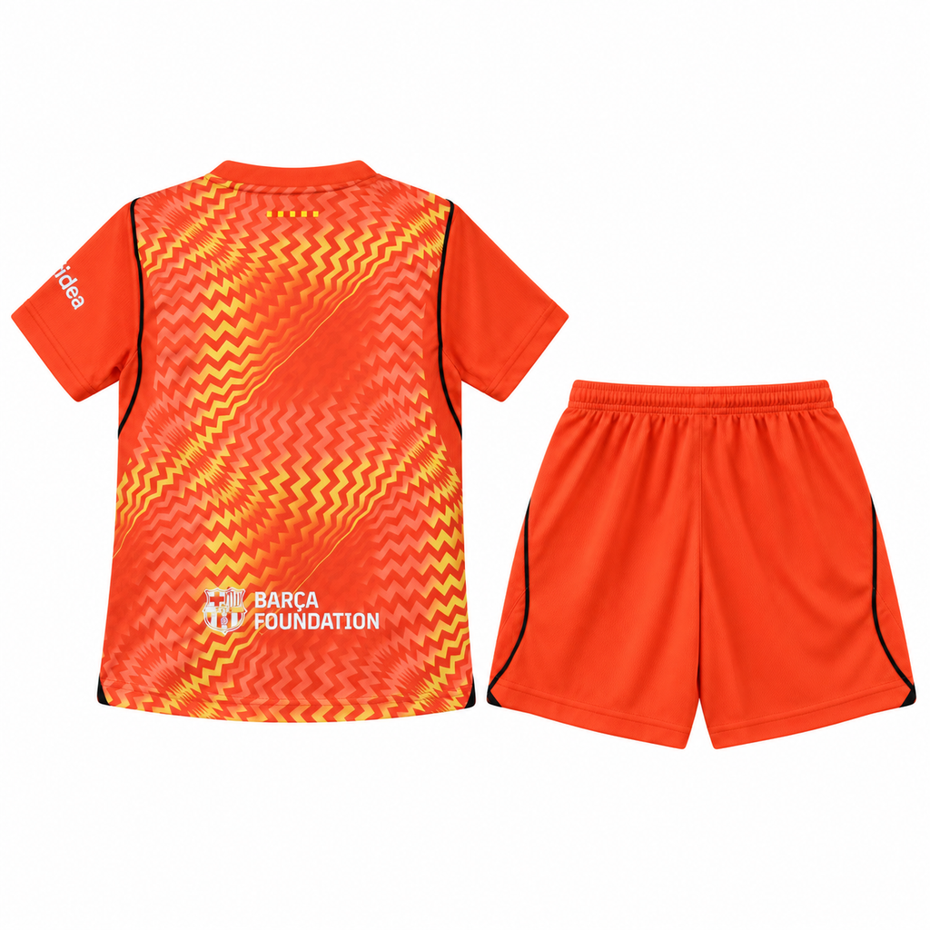 Conjunto Infantil FC Barcelona 2026/27 - 1ª Equipación Portero - Trasera