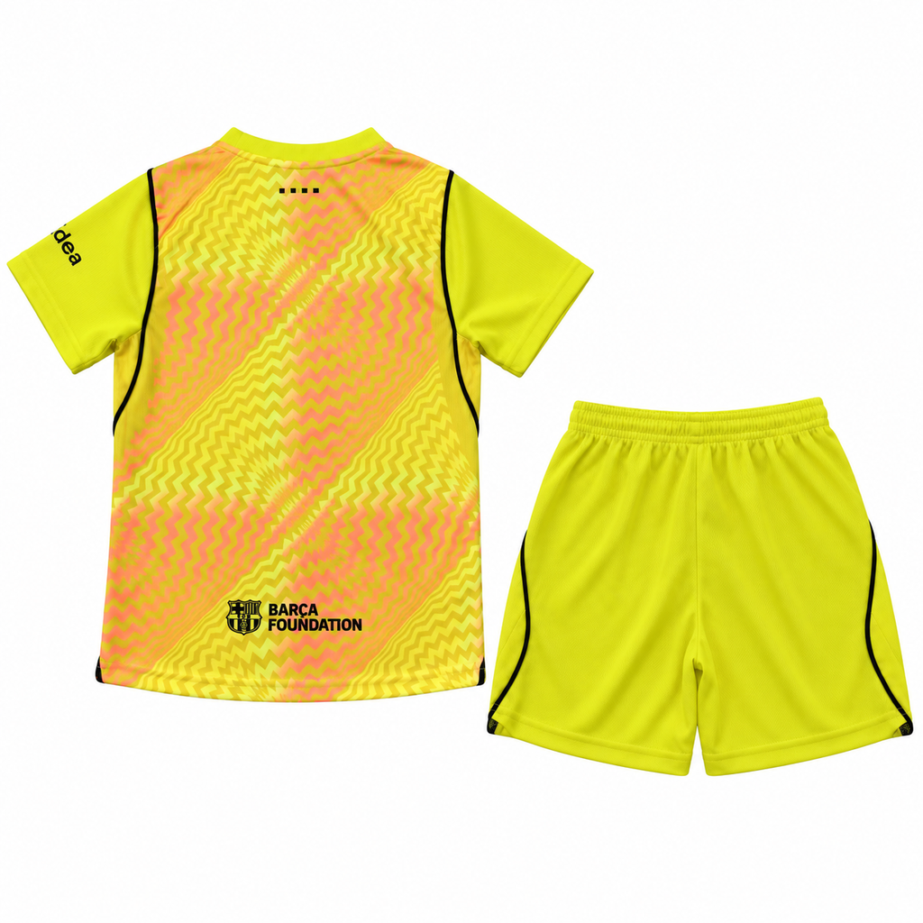 Conjunto Infantil FC Barcelona 2026/27 - 1ª Equipación Portero (Alternativa) - Trasera