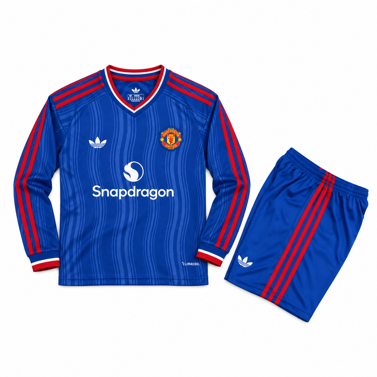 Conjunto Infantil Manchester United 2026/27 - 2ª Equipación Manga Larga - frontal